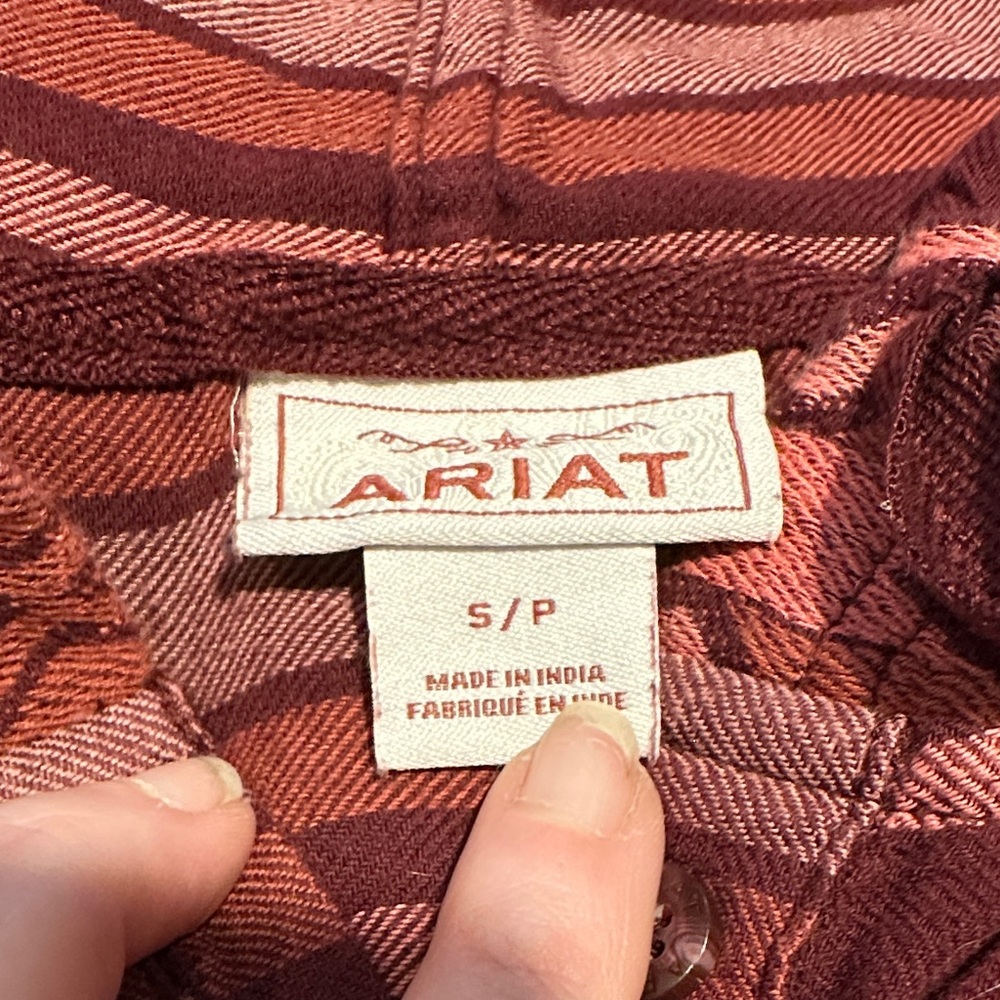 ARIAT-Striped Aztec Hooded Pullover - Picture 7 of 15